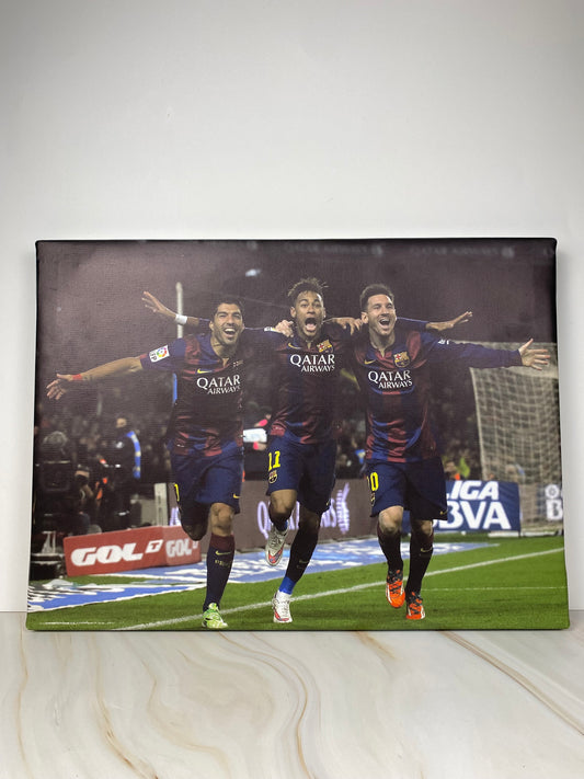 Quadro messi/neymmar/suarez 40x30